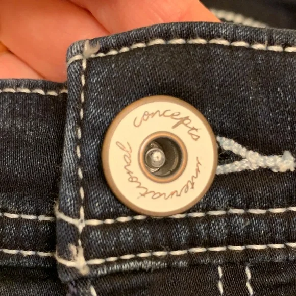 INC International Concepts Dark Blue Boot Cut Jeans - Picture 7 of 7